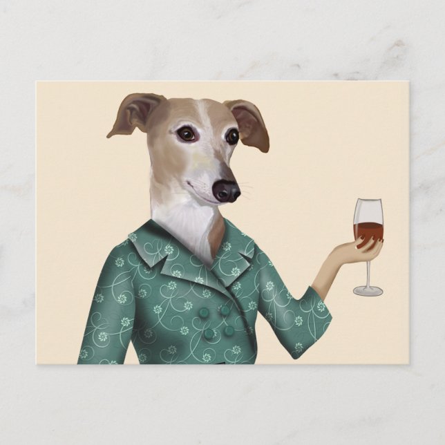 Postal Greyhound Wine Snob (Anverso)