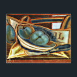 Postal Gri - Manzanas, arte de la vida muerta de Juan Gri<br><div class="desc">Juan Gris todavía pintando la vida, manzanas. VIRGINIA5050, productos y regalos diseñados por personalizados en www.zazzle.com/virginia5050*, PaulKleeGiftShop, e InternationalGifts.</div>