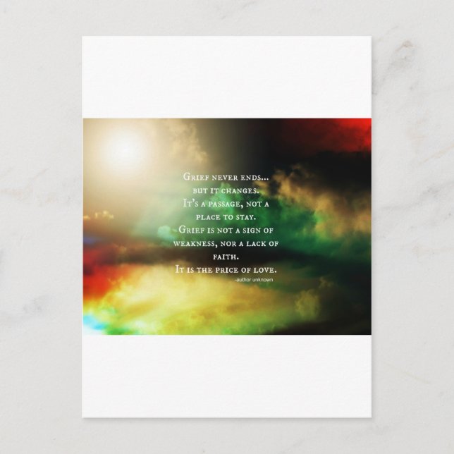 Postal GRIEF nunca termina (Anverso)