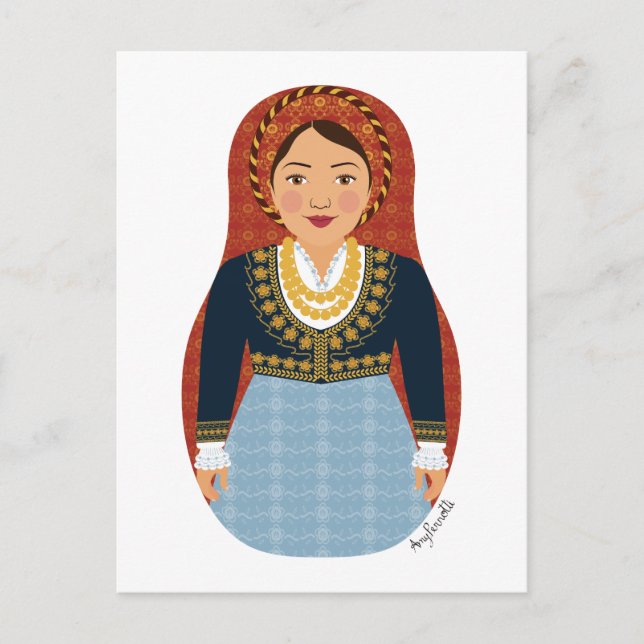 Postal griega Matryoshka (Anverso)