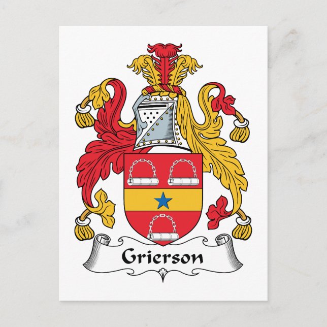 Postal Grierson Family Crest (Anverso)