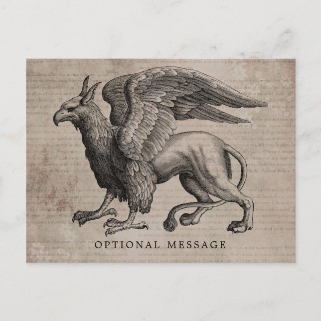 Postal Griffin Creature Vintage (Anverso)