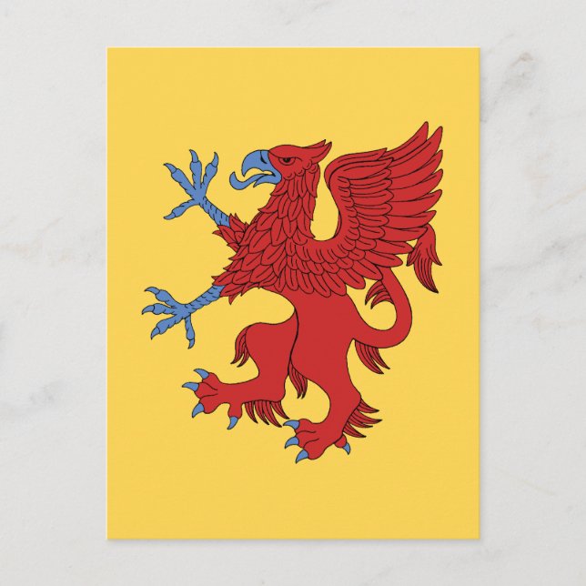 Postal Griffin Rampant Gules (Anverso)