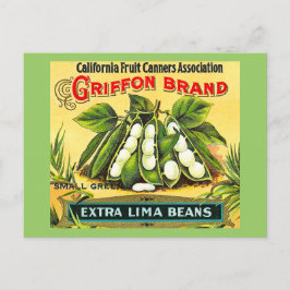 Postal Griffon Brand Vintage Crate Etiqueta Lima Bebidas