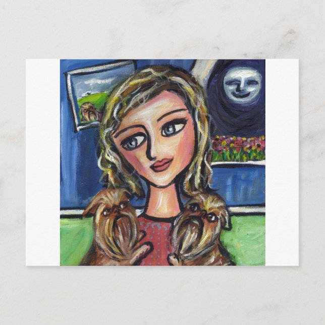 Postal Griffs Hug, la dama favorita (Anverso)