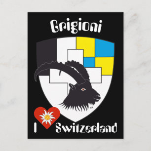 Postal Grigioni Svizzera Postkarte