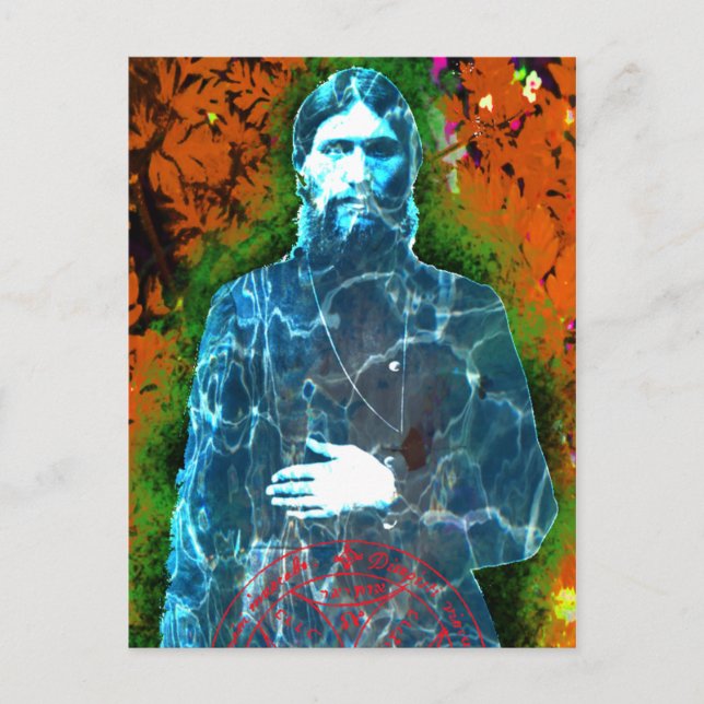 Postal Grigori Rasputin Historia rusa Mad Monk Mystic (Anverso)