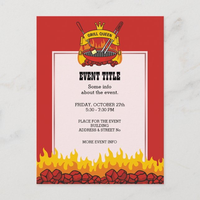 Postal Grill Queen (Anverso)