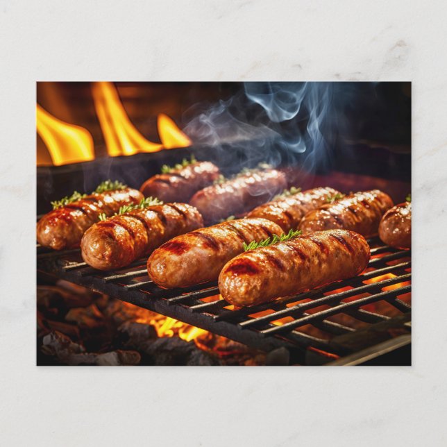 Postal Grilled Bratwurst Sausages BBQ (Anverso)