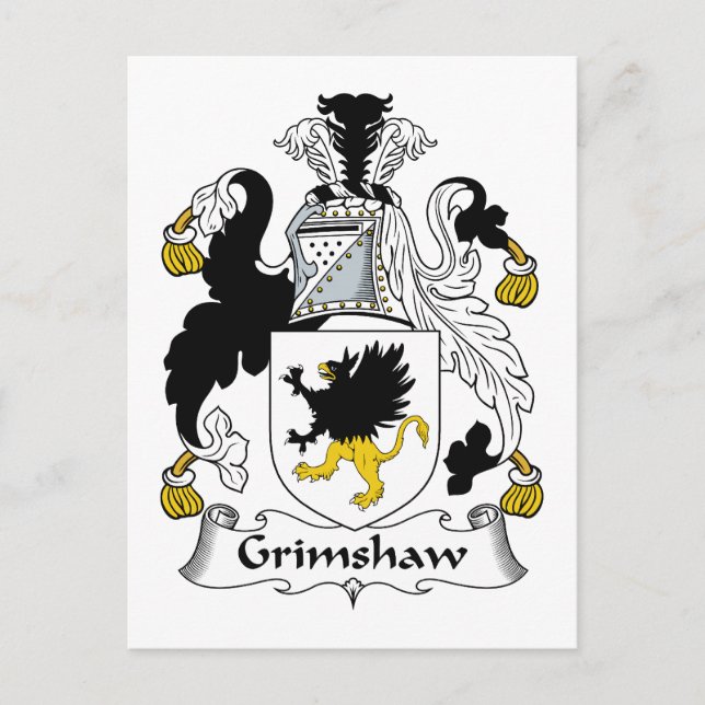 Postal Grimshaw Family Crest (Anverso)