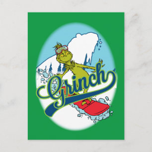 Postal Grinch en snowboard
