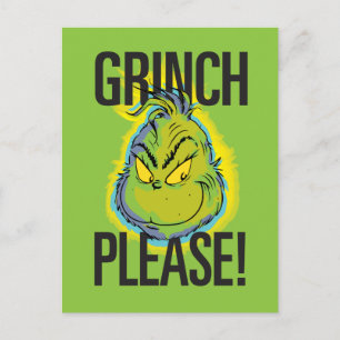 Postal Grinch Malhumorado Grinch Divertido Por favor, c