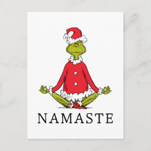 Postal Grinch Namaste Santa Claus