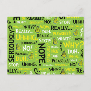 Postal Grinch Sarcástico Patrón de Frase Sarcástica de