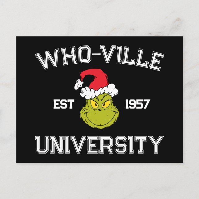 Postal Grinch | Universidad de Who-ville Est 1957 (Anverso)