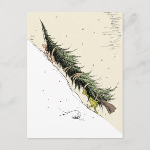 Postal Grinch y Max devuelven el árbol de Navidad