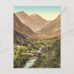 Postal Grindelwald, carretera desde Zwiellutschine, Berna