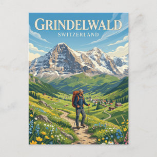 POSTAL GRINDELWALD SUIZA