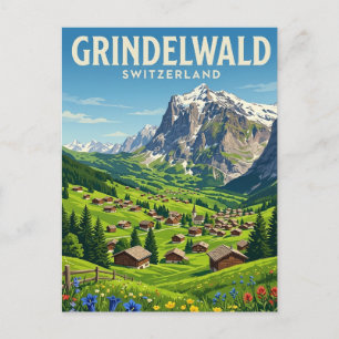 Postal Grindelwald Suiza