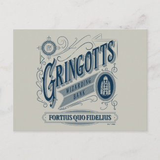 Postal GRINGOTTS Wizarding Bank Vintage Graphic