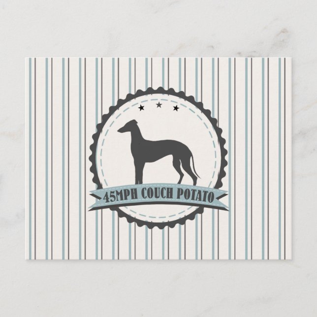 Postal Gris 45 mph Carreras Hound Dog Emblem (Anverso)
