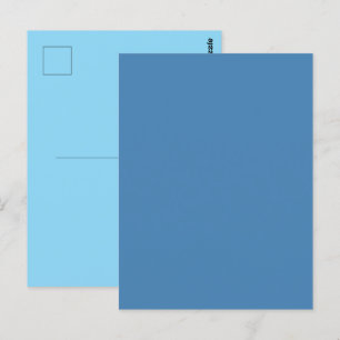 Postal Gris Acero Azul Color Sólido