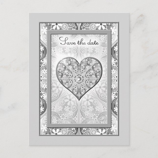 Postal Gris de encaje cerámico (Anverso)