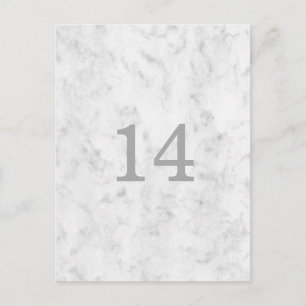 Postal Gris Elegant Marble Table Number