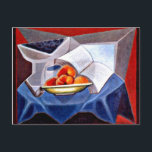 Postal Gris - Fruta y libro<br><div class="desc">Juan Gris aún sigue pintando la vida,  Fruta y Libro.</div>