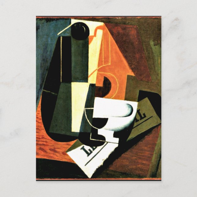 Postal Gris - La olla del café (Anverso)