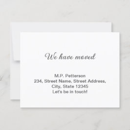 Postal gris mínimo se ha movido el texto de la dirección 