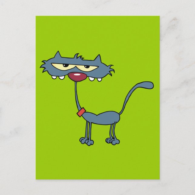 Postal Gris Personalizado Cat (Anverso)