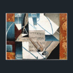 Postal Gris - Pluma y tubo<br><div class="desc">Pintura de Juan Gris,  pluma y tubería,  postal</div>