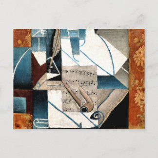 Postal Gris - Pluma y tubo