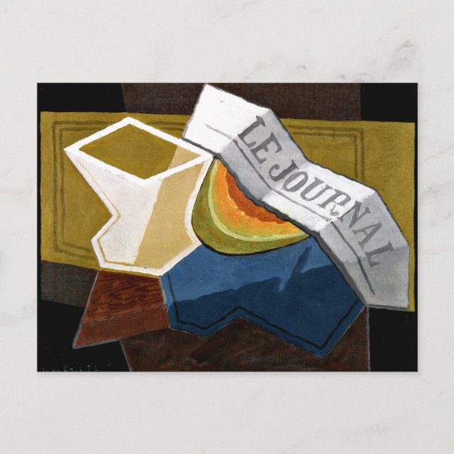 Postal Gris - trozo de melón (Anverso)