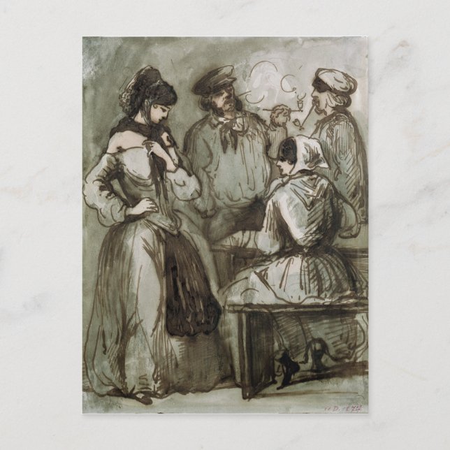 Postal Grisettes y trabajadores (Anverso)