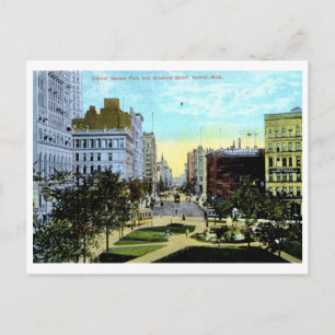 Postal Griswold St., Detroit 1910 Vintage