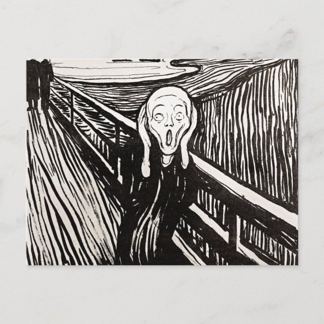 Postal Grito de Edward Munch (Anverso)