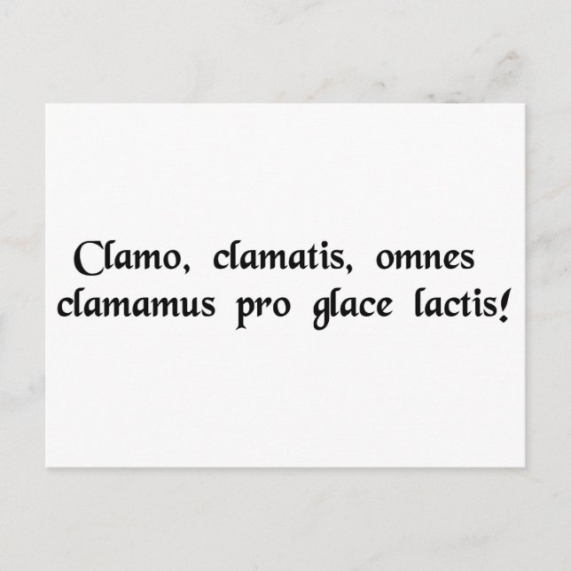 Postal ¡Grito, gritas, todos gritamos por helado! (Anverso)