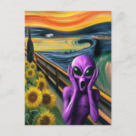 Postal Gritos de Alien Púrpura