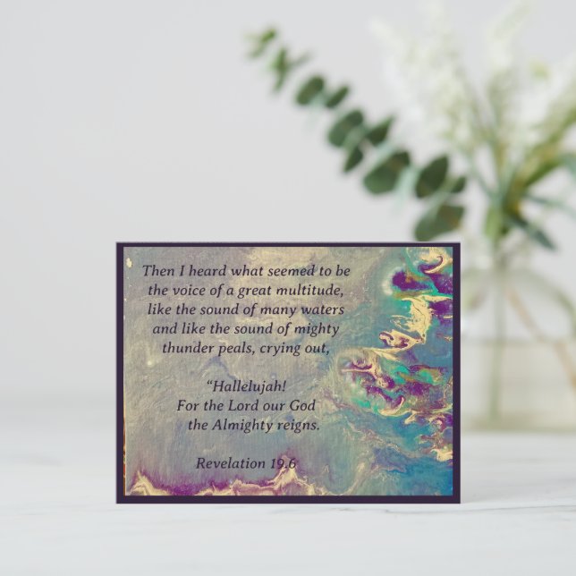 Postal Gritos del cielo (Anverso de pie)