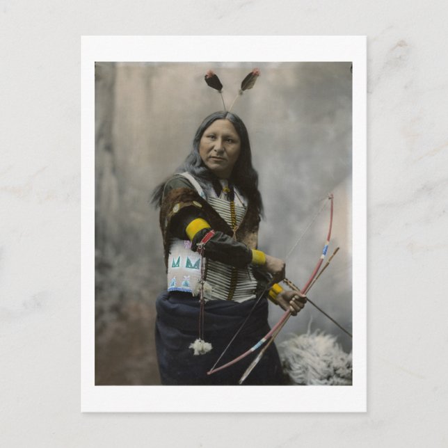 Postal Gritos en Oglala Sioux 1899 India (Anverso)