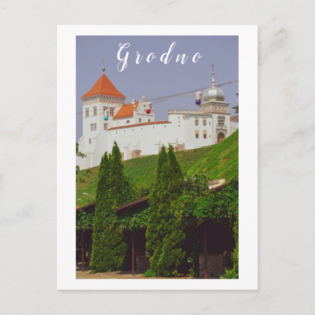 Postal Grodno Bielorrusia Arquitectura Vista Ciudad Casti (Anverso)