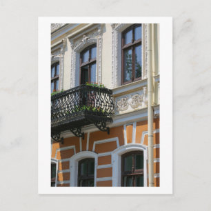 Postal Grodno Bielorrusia Detalles de la fachada de la ar