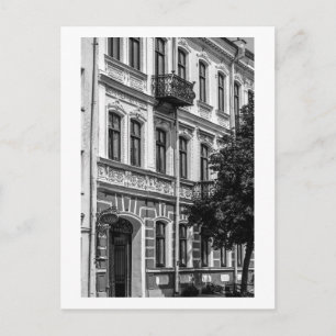 Postal Grodno Bielorrusia Detalles de la fachada de la ar