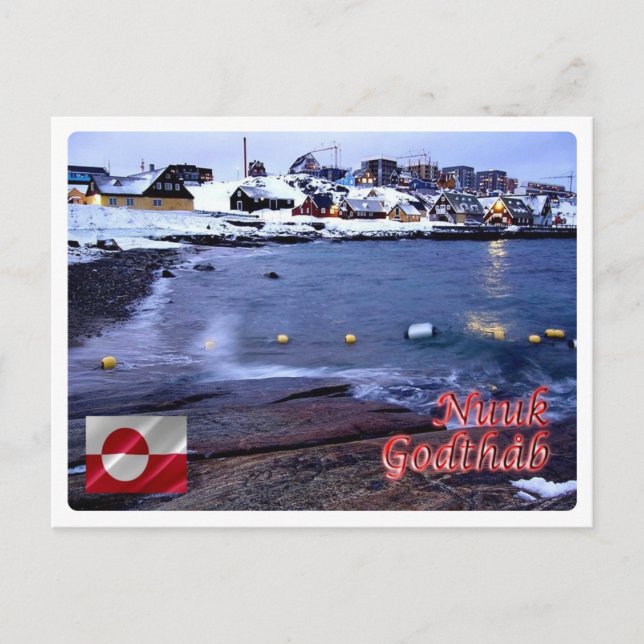 Postal Groenlandia - Bahía Nuuk - (Anverso)