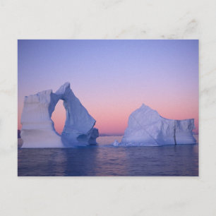 Postal Groenlandia, Iceberg al atardecer.