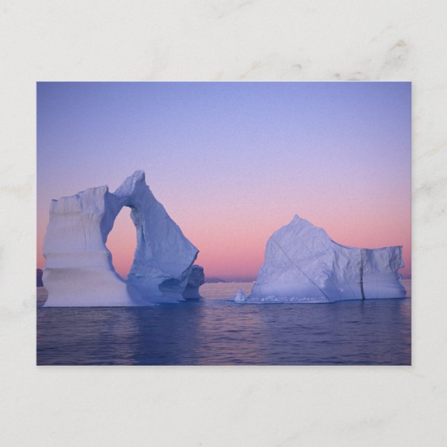 Postal Groenlandia, Iceberg al atardecer. (Anverso)