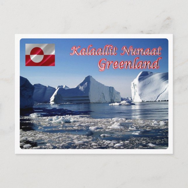 Postal Groenlandia - Icebergs (Anverso)