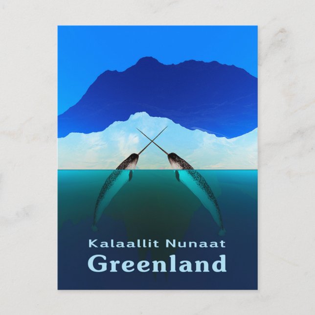Postal Groenlandia - Narwhal (Anverso)